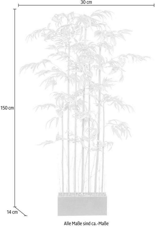 Kunstbambus Bambus Raumteiler, Creativ green, Höhe 150 cm – Bild 2 von 3