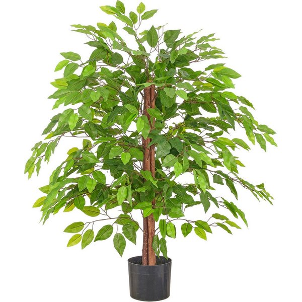Kunstbaum Ficus benjamina, Creativ green, Höhe 100 cm, mit schönem Blattwerk