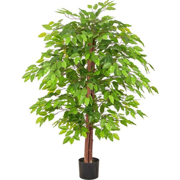 Kunstbaum Ficus benjamina, Creativ green, Höhe 130 cm, mit schönem Blattwerk