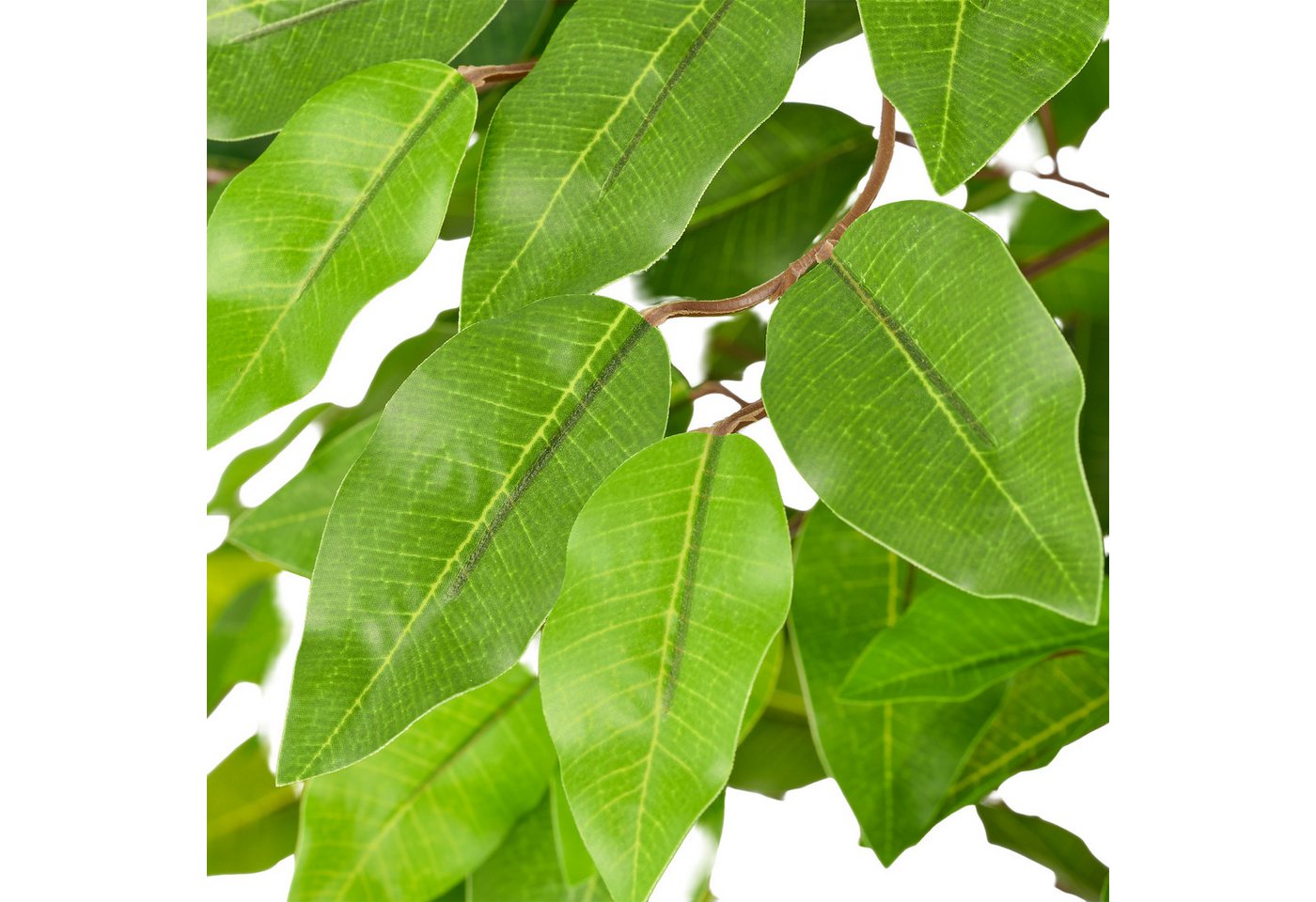 Kunstbaum Ficus benjamina, Creativ green, Höhe 130 cm, mit schönem Blattwerk – Bild 2 von 2