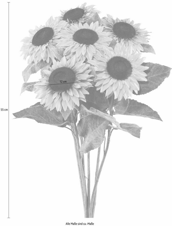 Kunstblume Sonnenblume, Creativ green, Höhe 58 cm – Bild 2 von 3