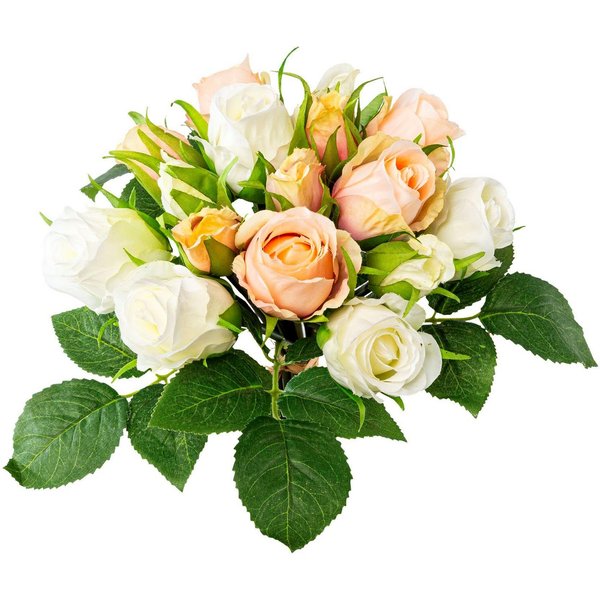 Kunstblumenstrauß Rosenbouquet Bouquet, Creativ green, Höhe 29 cm
