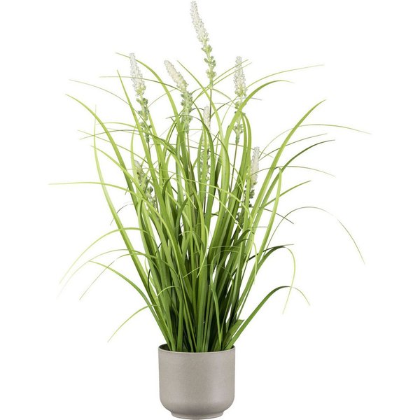 Kunstgras Grasbusch mit Salvienblüten, Creativ green, Höhe 48 cm, mit detailgetreuen Blüten und Grashalmen