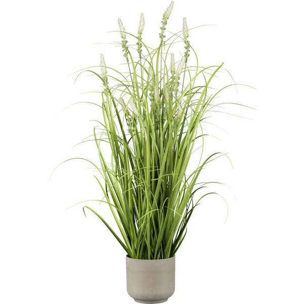Kunstgras Grasbusch mit Salvienblüten, Creativ green, Höhe 75 cm, mit detailgetreuen Blüten und Grashalmen
