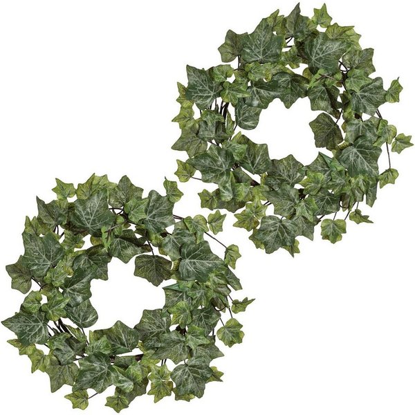 Kunstkranz Efeukranz mit englischem Blatt Efeu, Creativ green, Höhe 5 cm, 2er Set