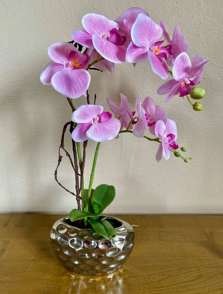 Kunstorchidee Kunstpflanze Orchidee Orchidee, Creativ green, Höhe 55.00 cm, im Keramiktopf – Bild 2 von 5