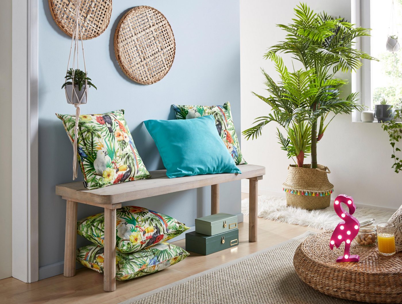 Kunstpalme Palme, Creativ green, Höhe 110 cm – Bild 5 von 5