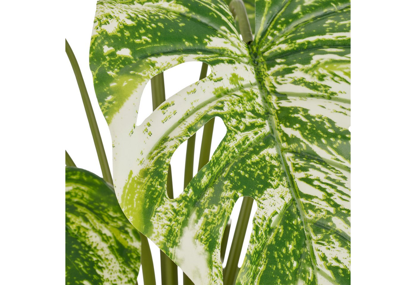 Kunstpflanze Monstera variegata, Creativ green, Höhe 120 cm, mit wunderschöner Blattgestaltung – Bild 2 von 3