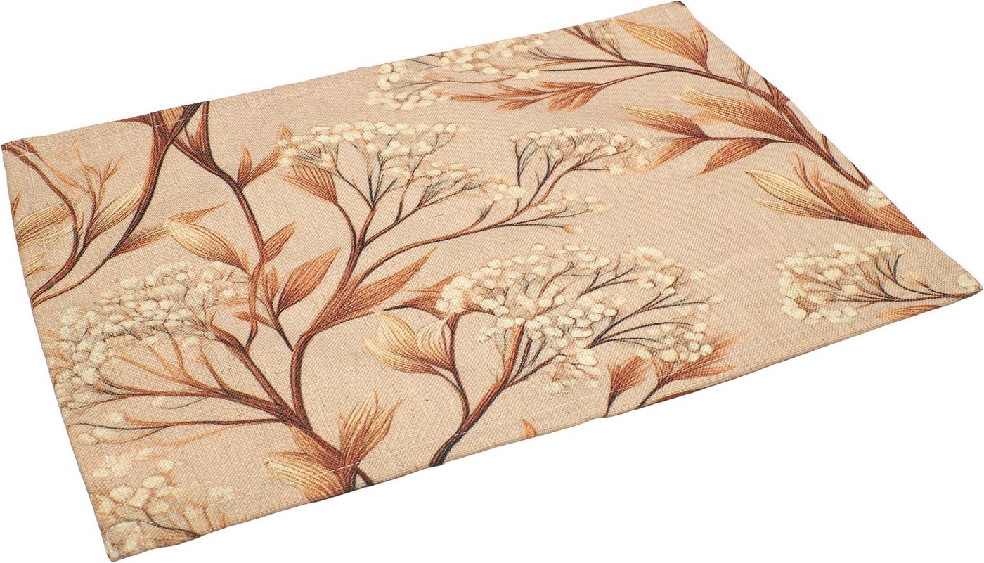 Creativ home Platzset Tischset aus Stoff, (Packung, 4-St), mit schönem Blumenmotiv – Bild 2 von 2