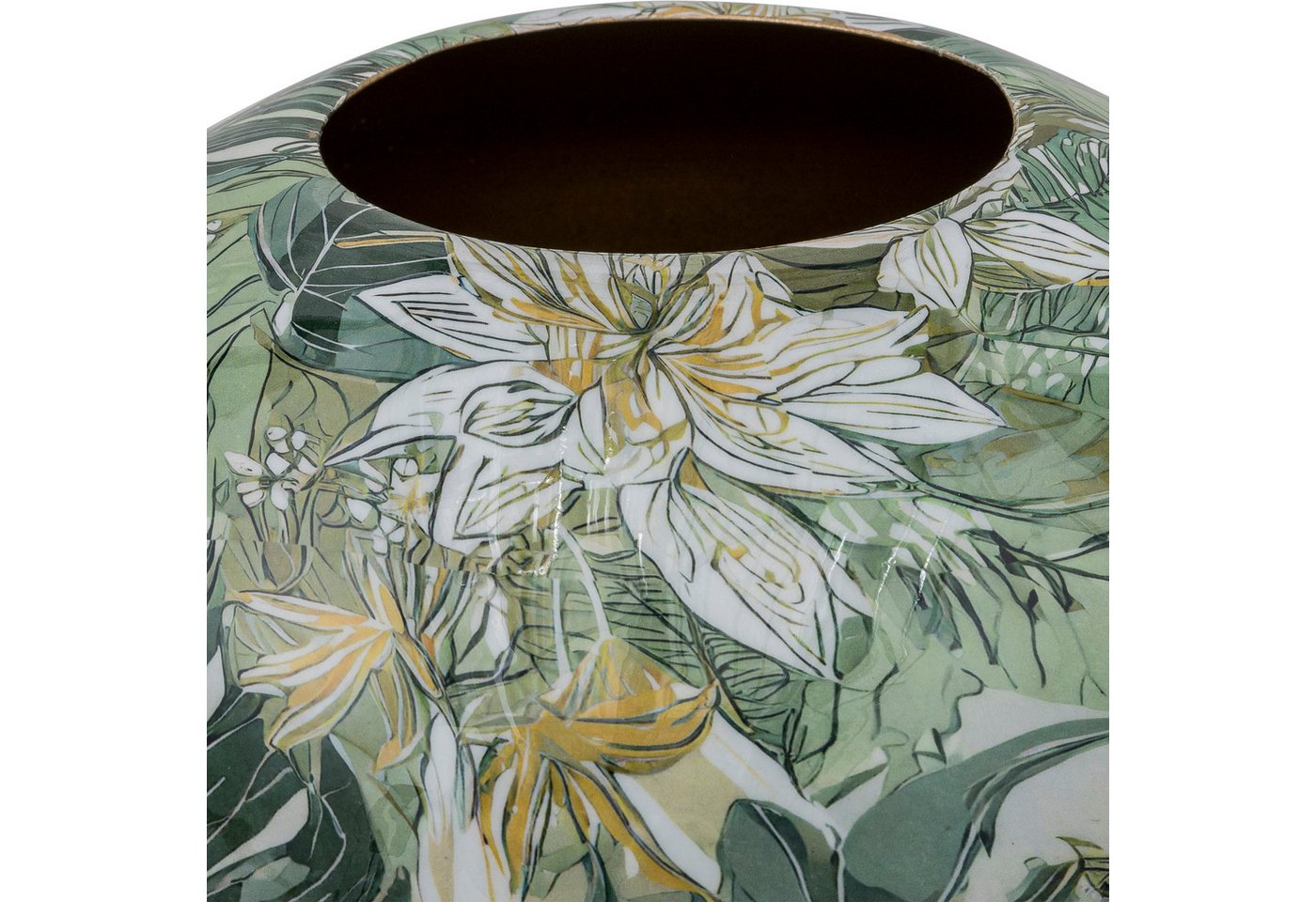 Creativ home Tischvase Vase (1 St), mit floralem Dekor – Bild 2 von 2