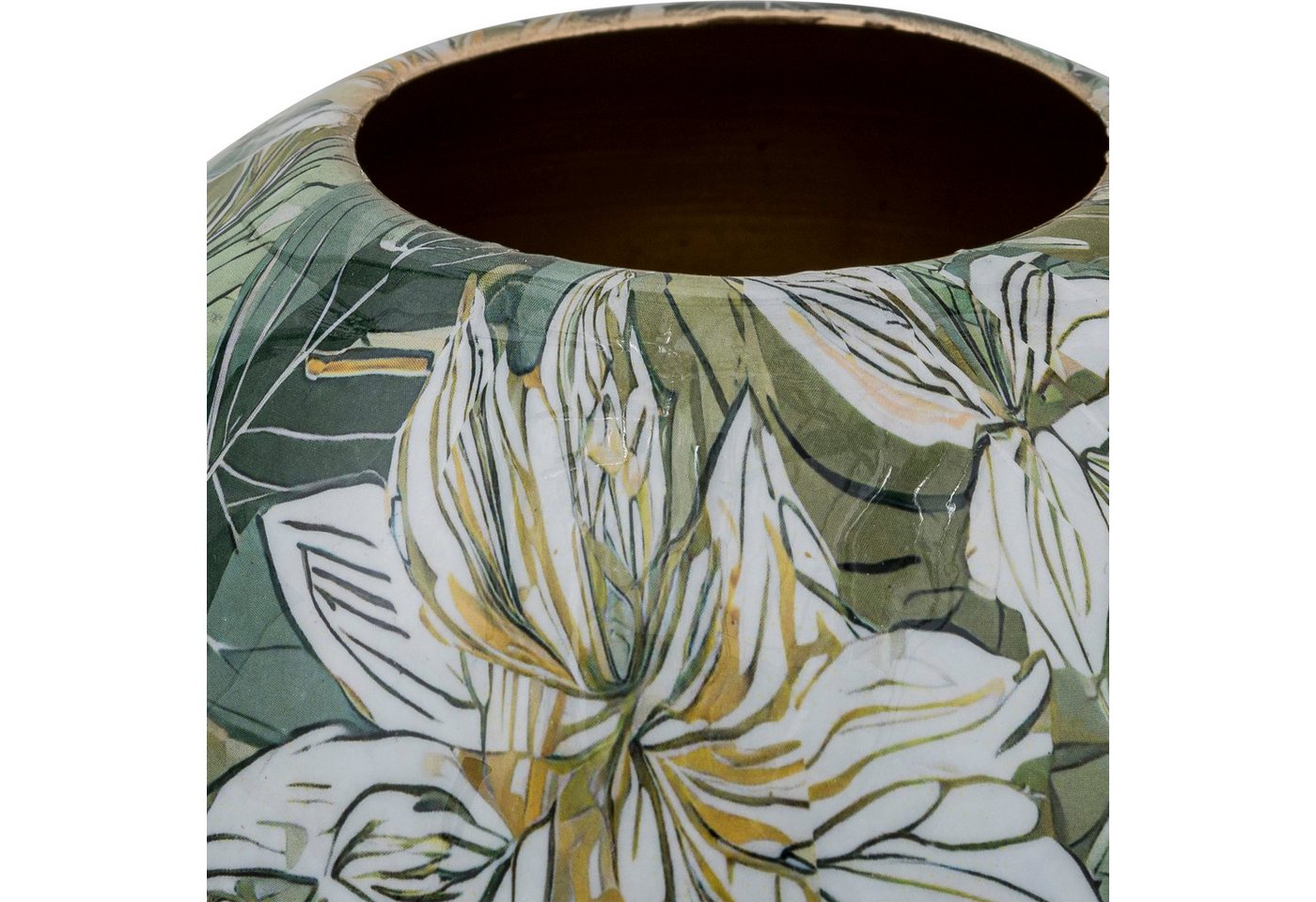 Creativ home Tischvase Vase (1 St), mit floralem Dekor – Bild 2 von 2