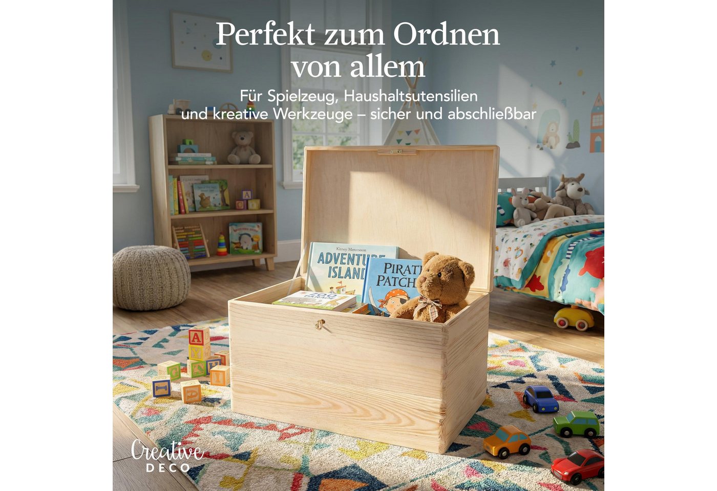 Creative Deco Aufbewahrungsbox mit Deckel und Schlüssel – Bild 4 von 5