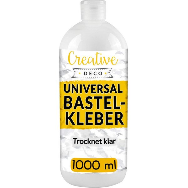 Creative Deco Bastelkleber Universal PVA Kinder Bastelkleber, Basteln Kleber für Papier Holz