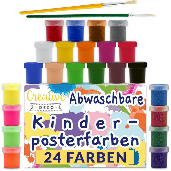 Creative Deco Fingerfarbe Fingerfarben Kinder Ungiftig Bastelfarben, auf Wasserbasis
