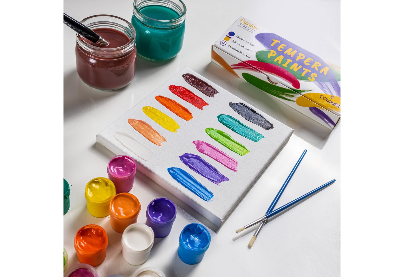 Creative Deco Fingerfarbe Fingerfarben Kinder Ungiftig Bastelfarben, auf Wasserbasis – Bild 4 von 5