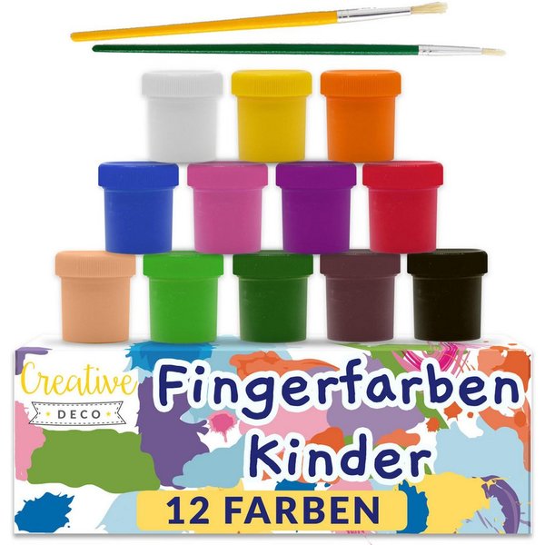 Creative Deco Fingerfarbe Fingerfarben Kinder Ungiftig Bastelfarben, auf Wasserbasis