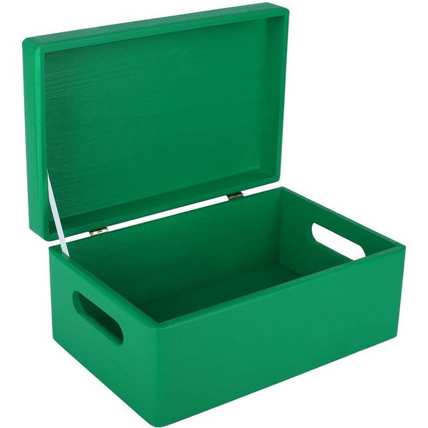Creative Deco Holzkiste mit Deckel 30x20x14 cm (1cm)