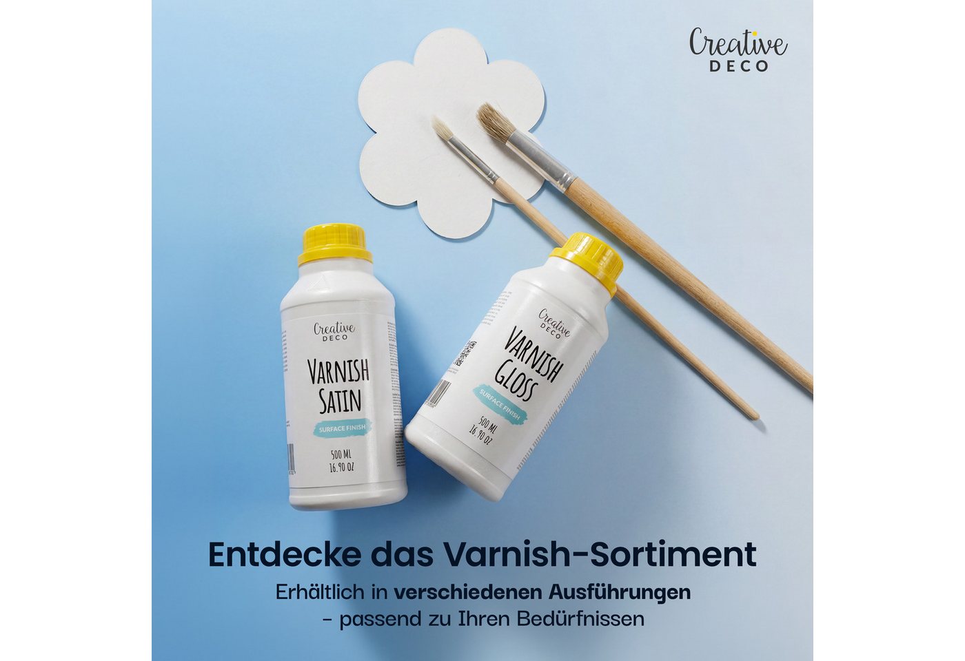 Creative Deco Klarlack Acryl Glanzlack / Mattlack Oberflächenfinish Farbloser Lack – Bild 4 von 5