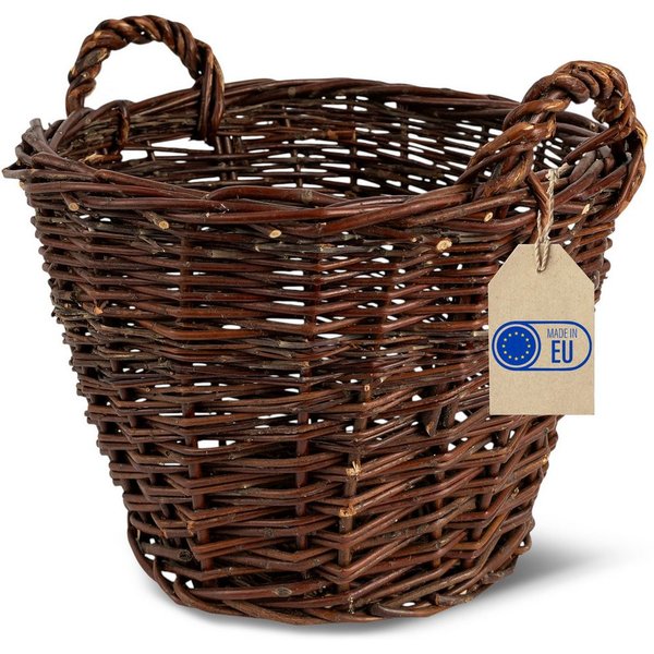 Creative Home Weidenkorb Weidenkorb mit Zwei Henkel, Perfekt für Geschenkkorb Kaminkorb