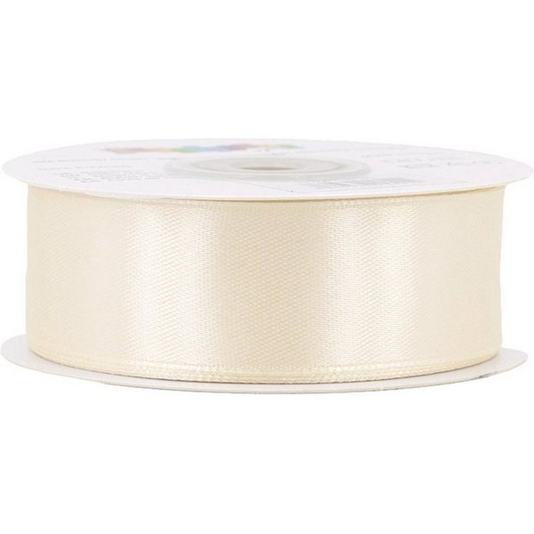 Creativery Satinband, Satinband 25mm x 25m Rolle Champagner