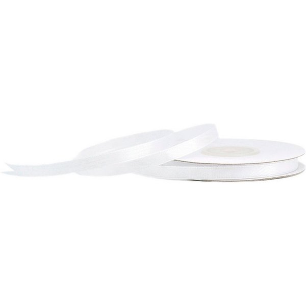 Creativery Satinband, Satinband 6mm x 25m Rolle Weiß