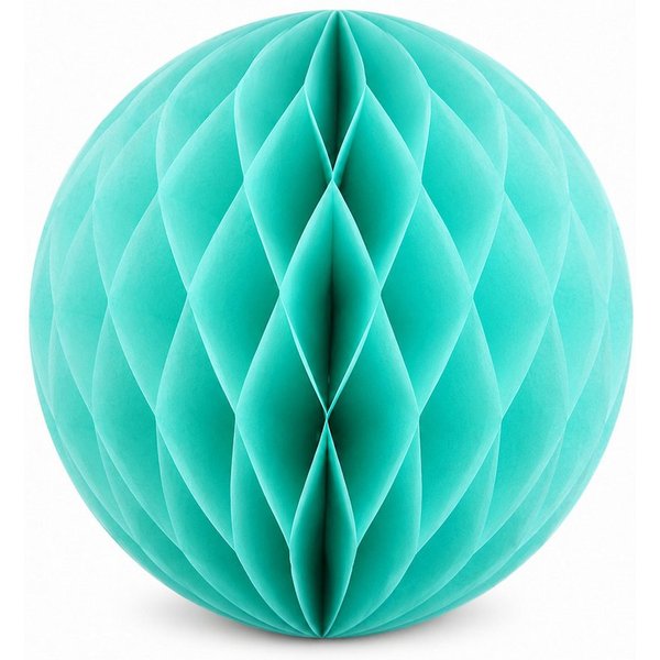 Creativery Wabenball, Wabenball 20cm Papier 1 Stück Helltürkis / Aquamarin