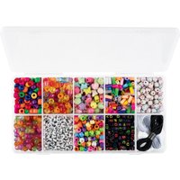 CRELANDO® Bastelperlen-Set (Bunt)