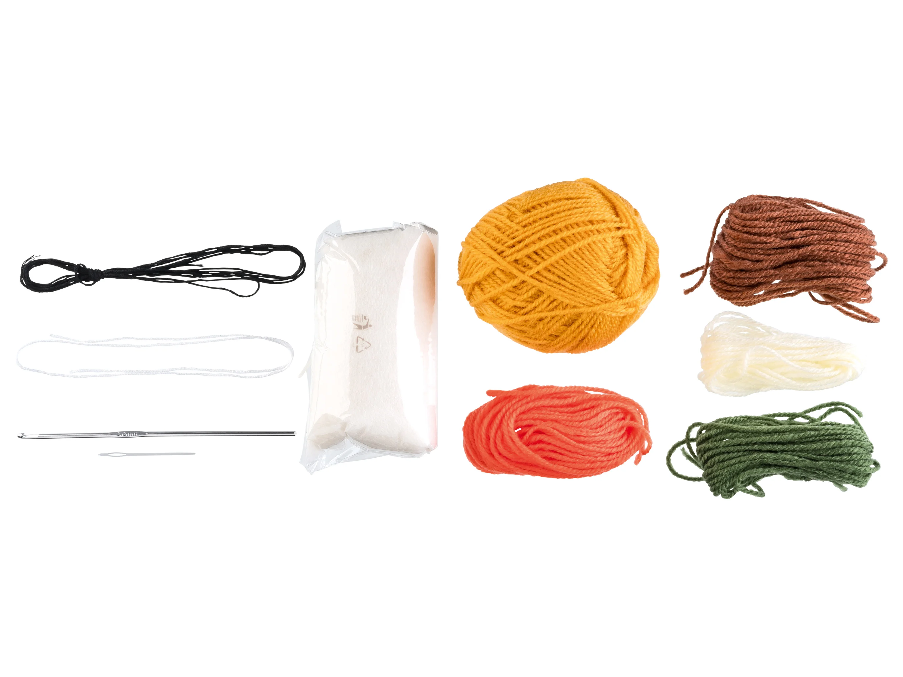 CRELANDO® DIY-Häkelset, mit Stickgarn und Häkelnadel (Eichhörnchen) – Bild 2 von 2
