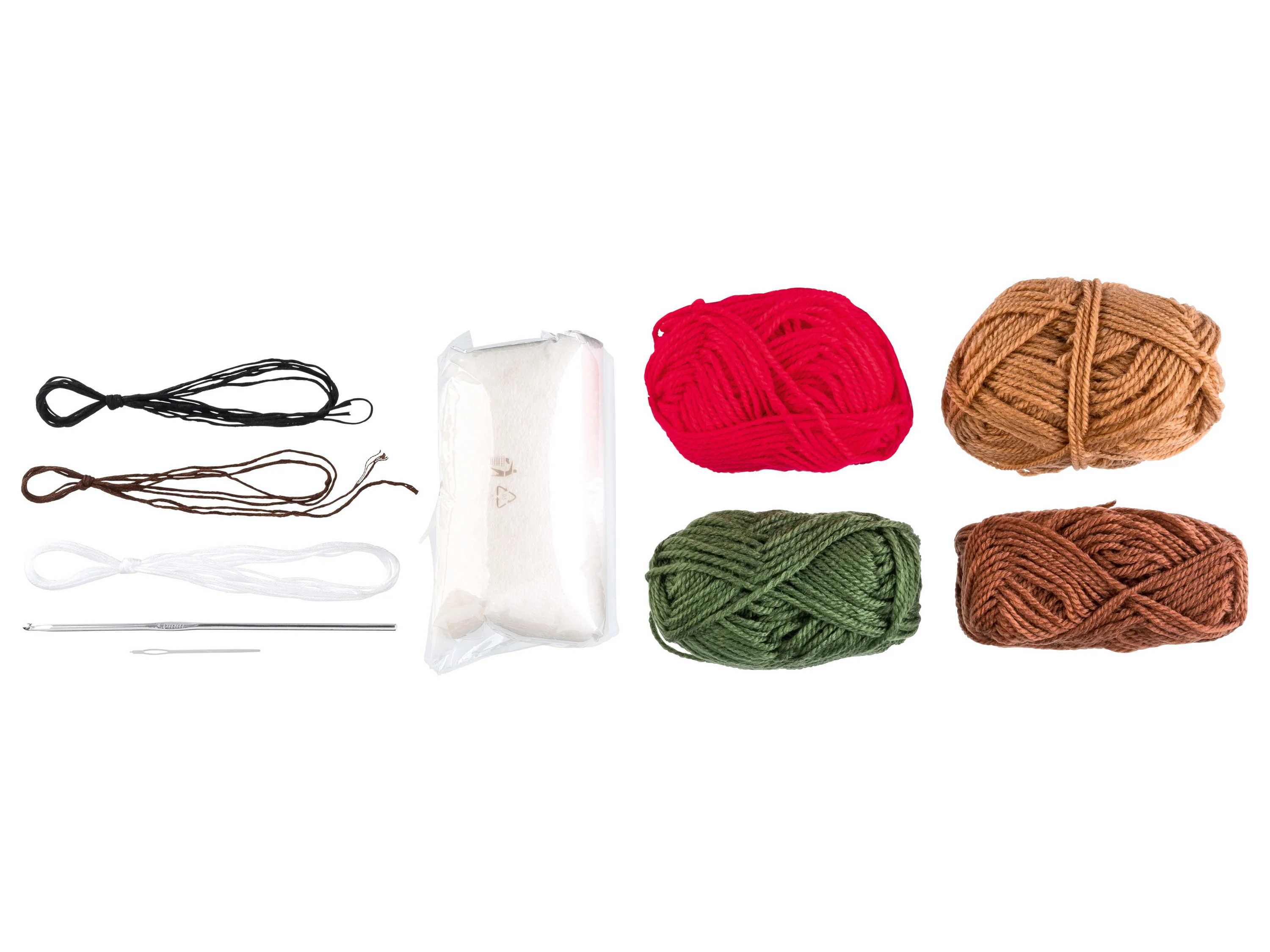CRELANDO® DIY-Häkelset, mit Stickgarn und Häkelnadel (Reh) – Bild 2 von 2