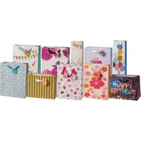 CRELANDO® Geschenktaschen-Set, 10 Stück (Blumen und Herzen)