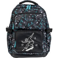 CRELANDO® Schulrucksack (Glow in the Dark/schwarz)