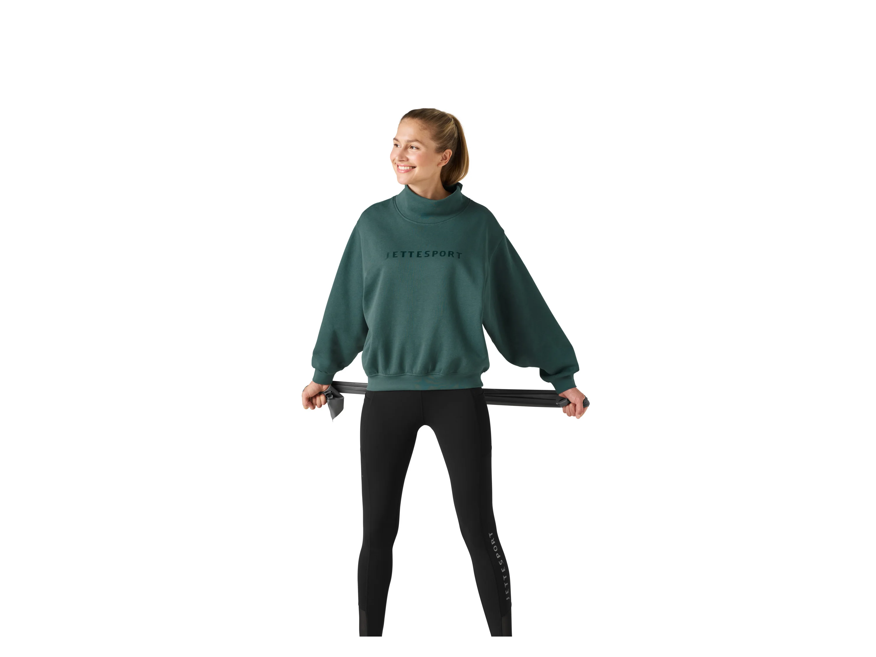 CRIVIT BY JETTE SPORT Damen Sweatpullover (Grün, XS(32/34)) – Bild 2 von 3
