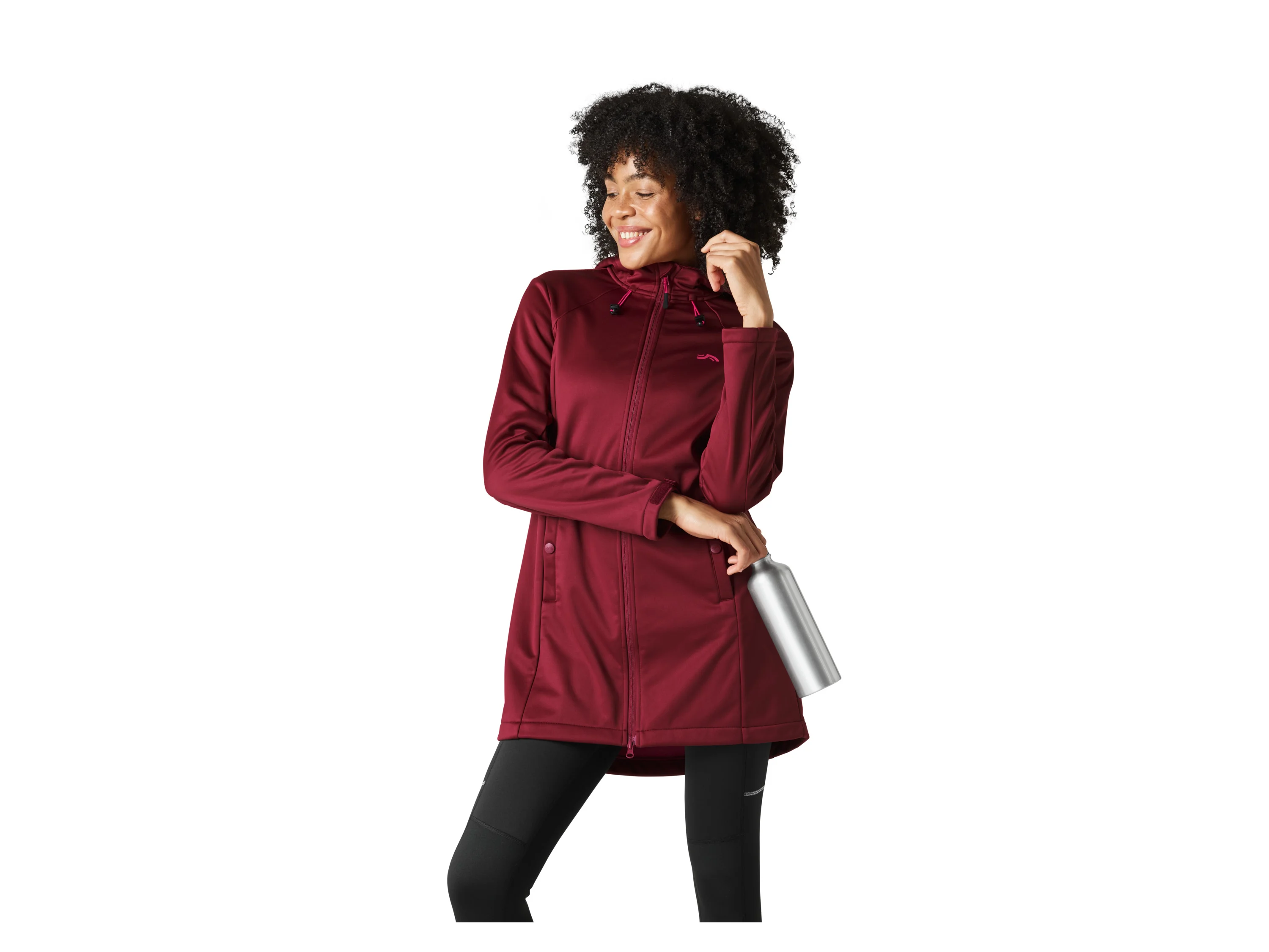 CRIVIT Damen Mantel Softshell Outdoor (Rot, S(36/38)) – Bild 2 von 4