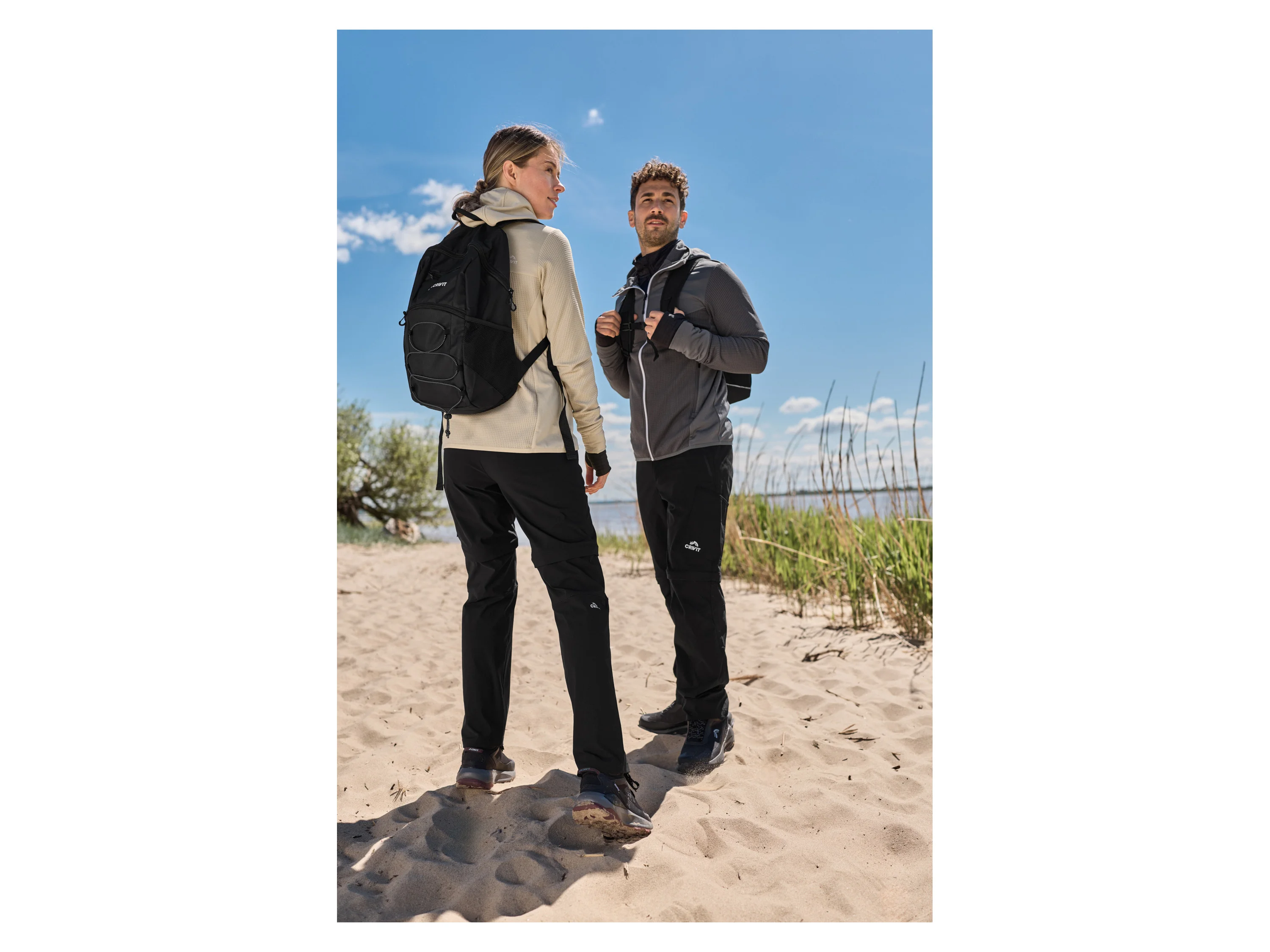 CRIVIT Damen Premium Funktionsjacke (Beige, L(44/46)) – Bild 4 von 4