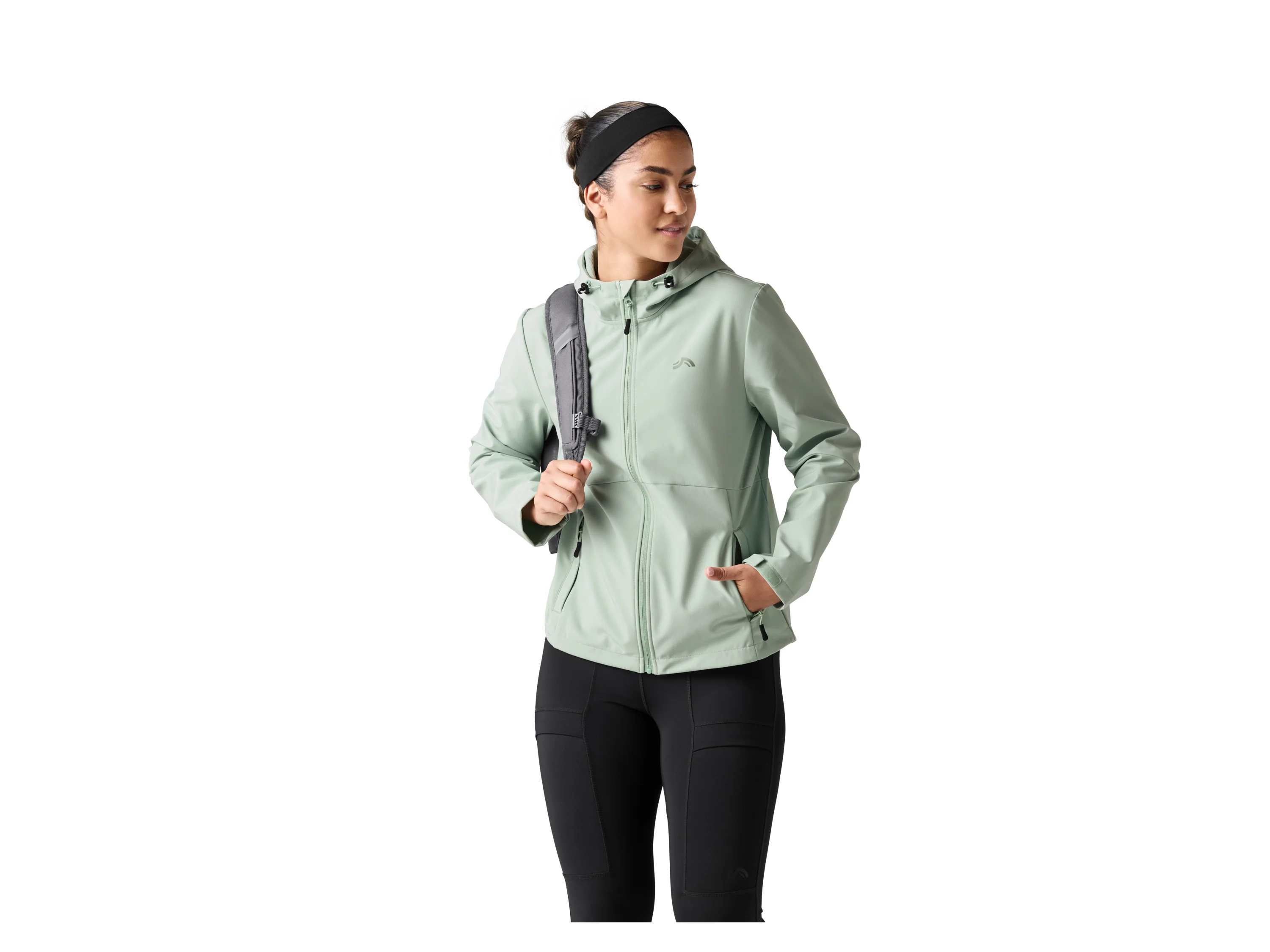 CRIVIT Damen Softshelljacke Outdoor (Mint, XS (32/34)) – Bild 2 von 3