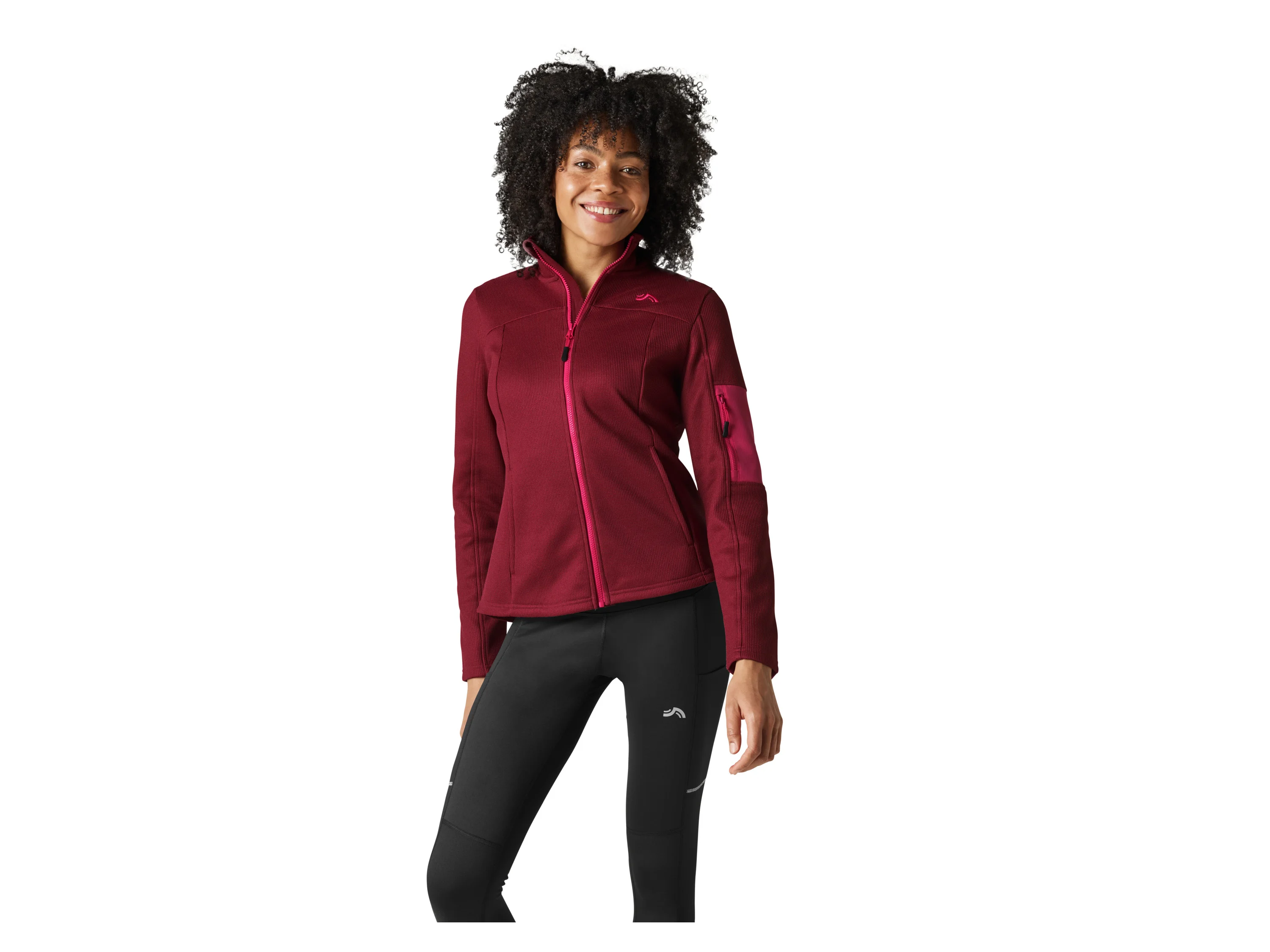 CRIVIT Damen Strickfleecejacke (Rot, M(40/42)) – Bild 2 von 3