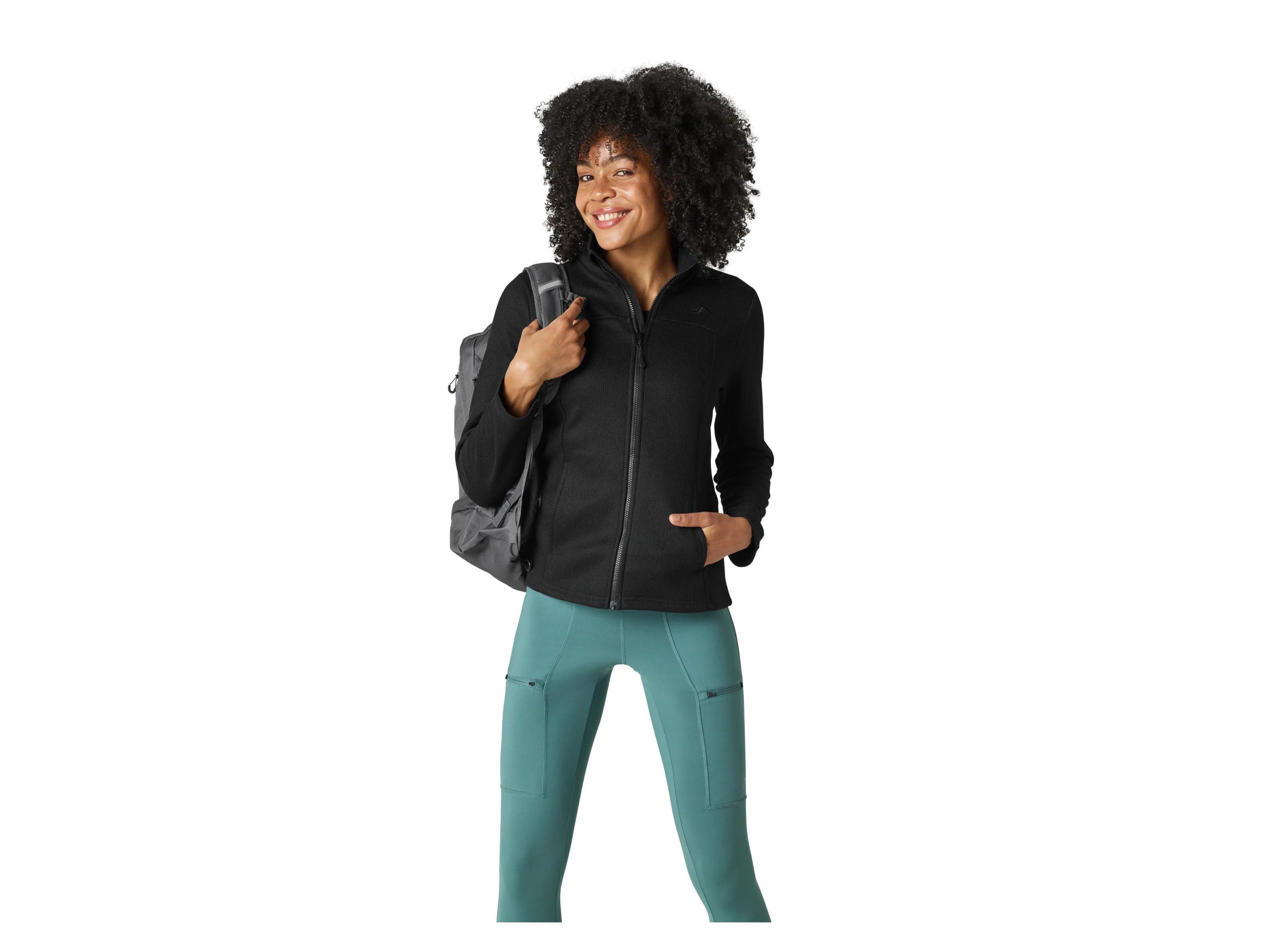CRIVIT Damen Strickfleecejacke (Schwarz, XS(32/34)) – Bild 2 von 4