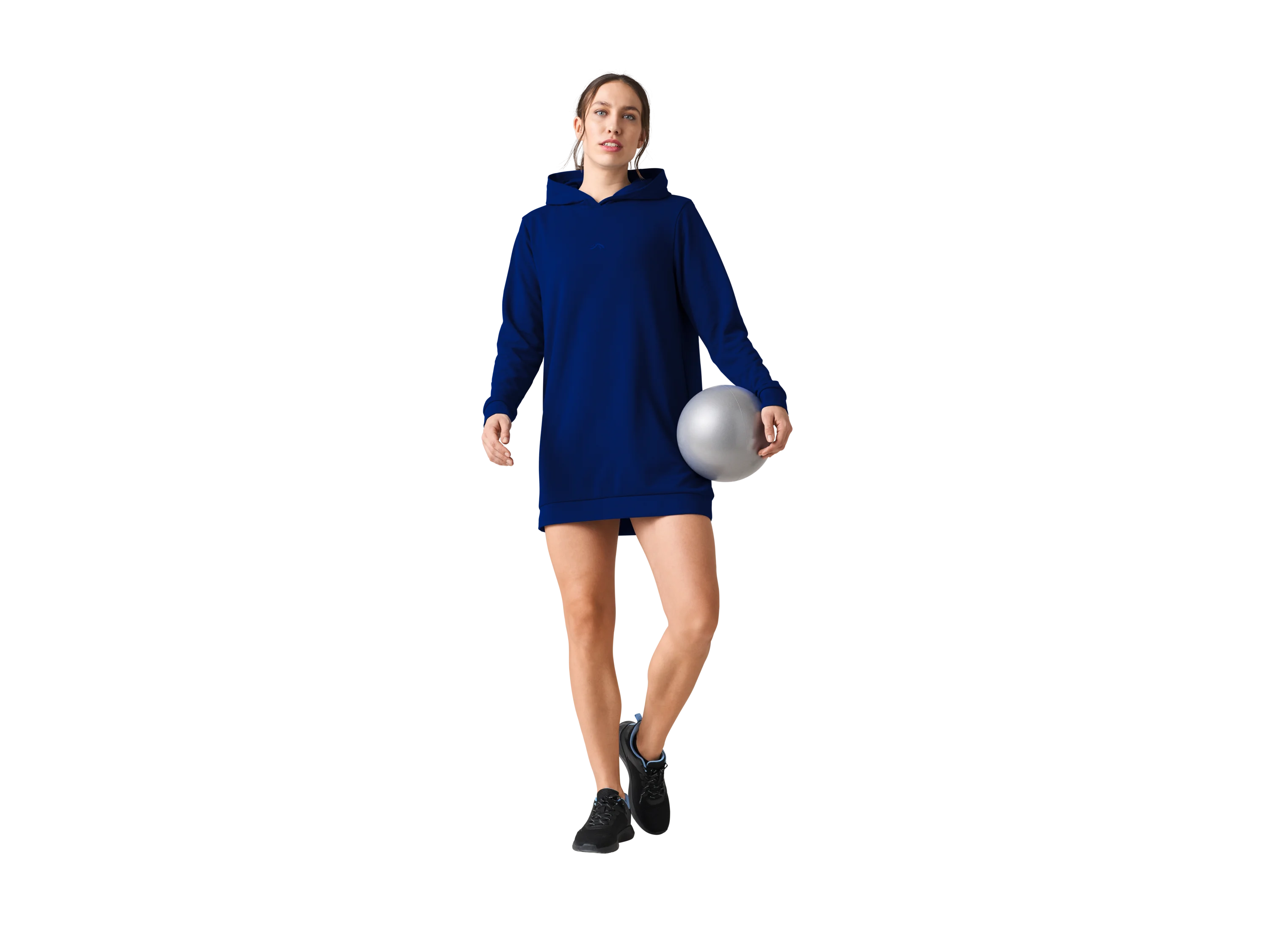 CRIVIT Damen Sweatkleid, mit Kapuze (Blau, S(36/38)) – Bild 2 von 3