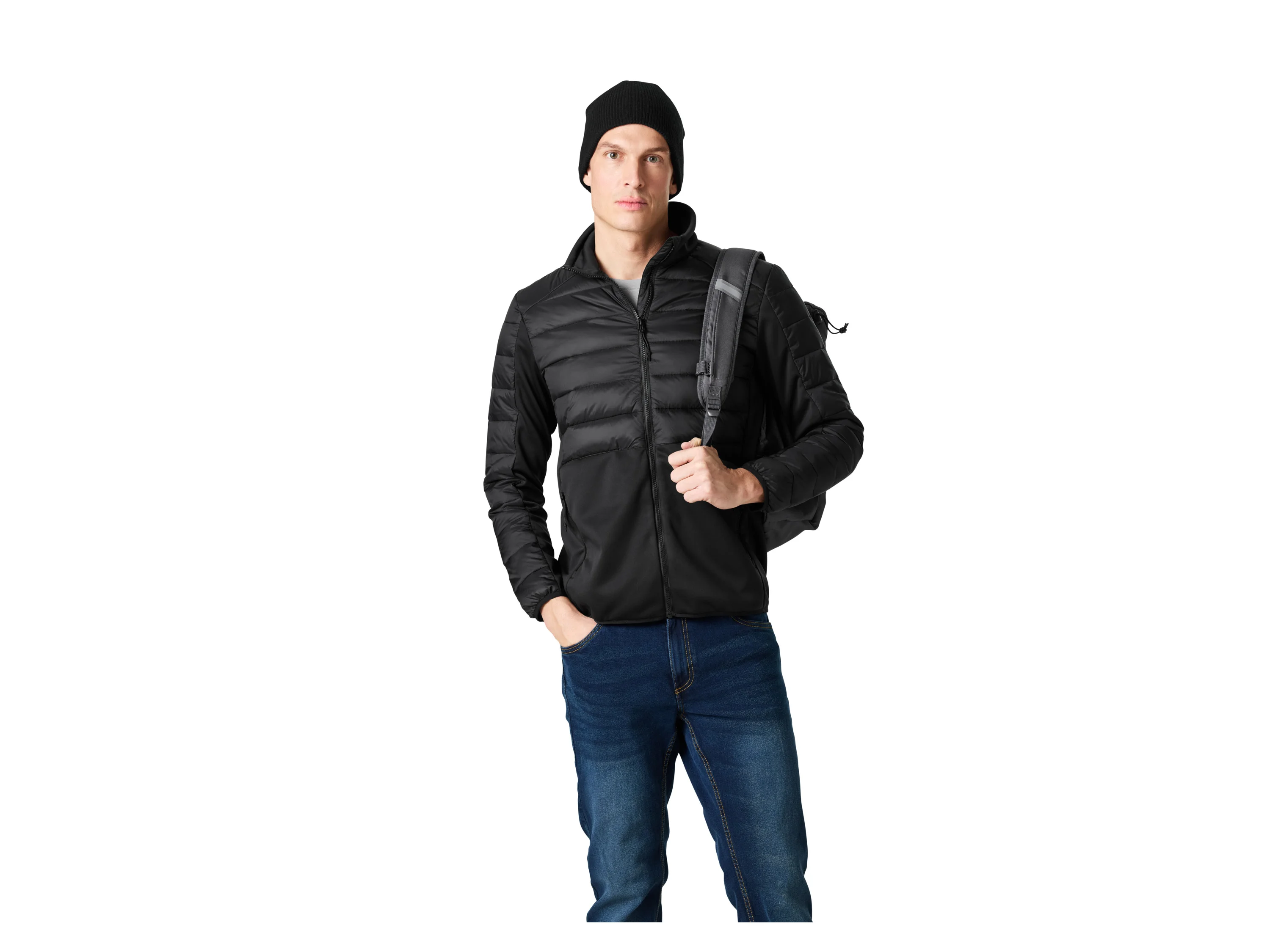 CRIVIT Herren Hybridjacke (Schwarz, XL (56/58)) – Bild 2 von 4
