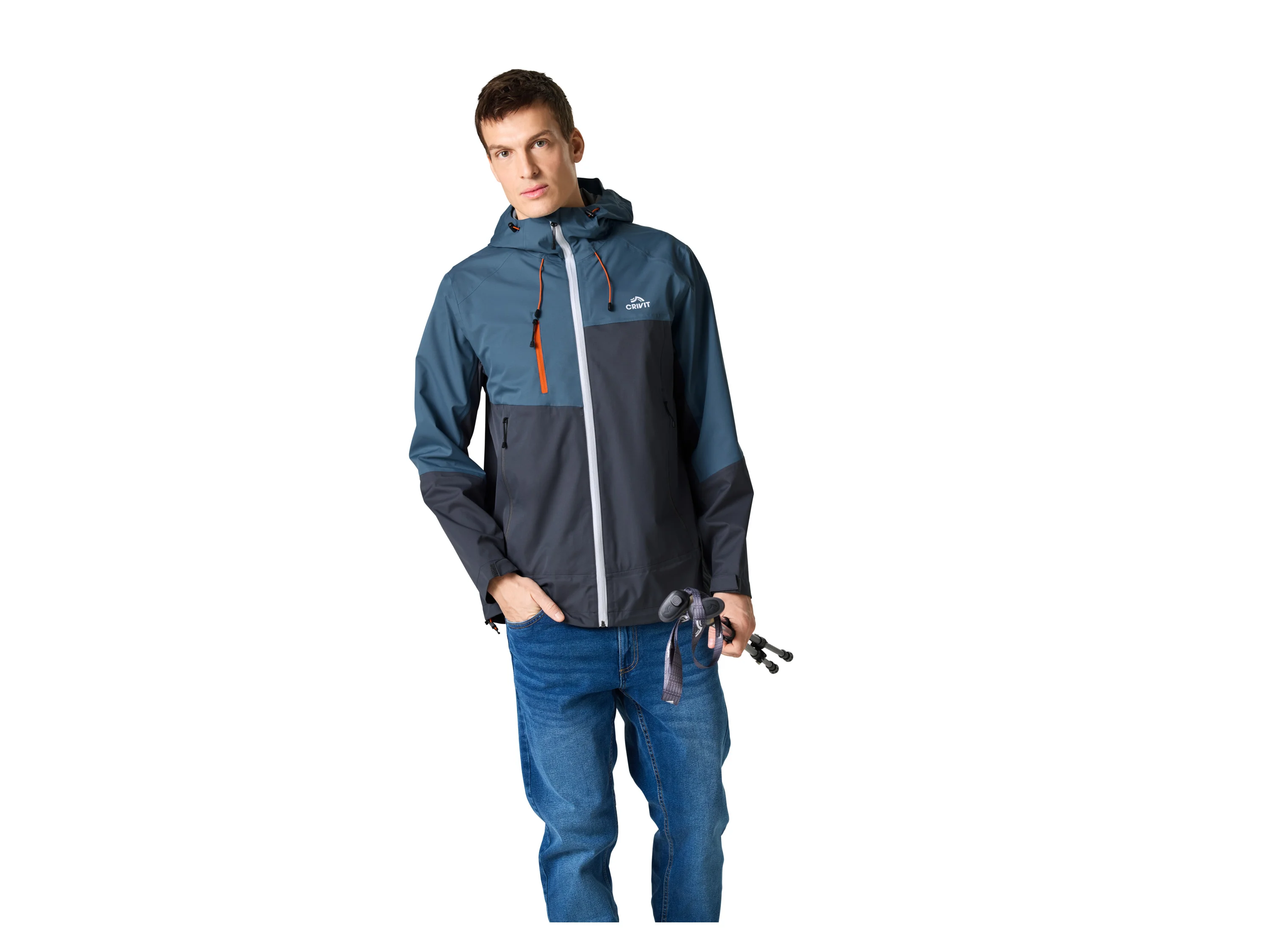 CRIVIT Herren Premium Funktionsjacke (Blau/Grau, S (44/46)) – Bild 2 von 4