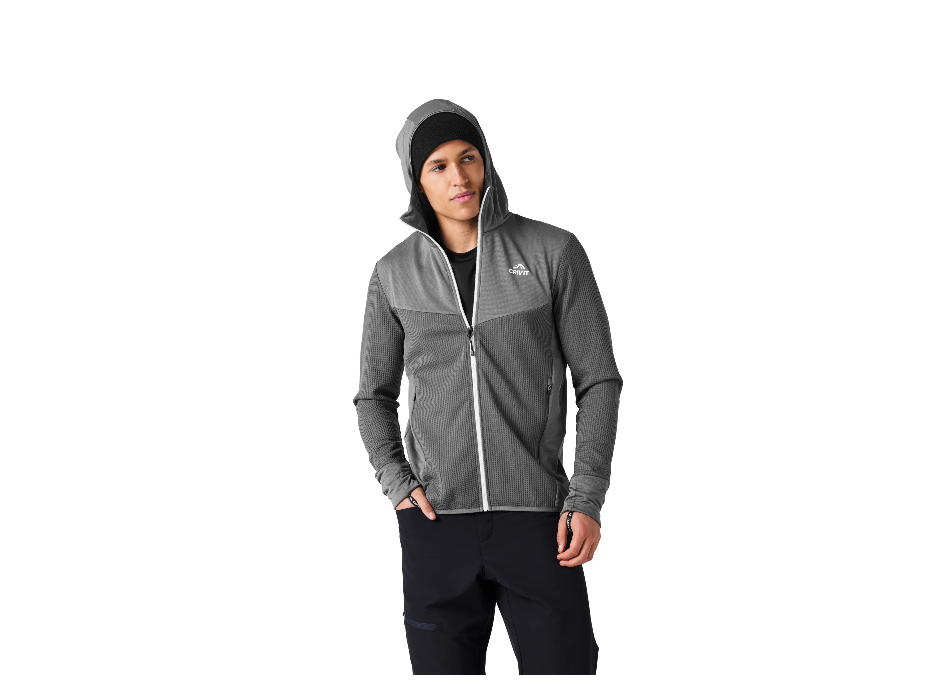 CRIVIT Herren Premium Funktionsjacke (Grau, XL (56/58)) – Bild 2 von 4