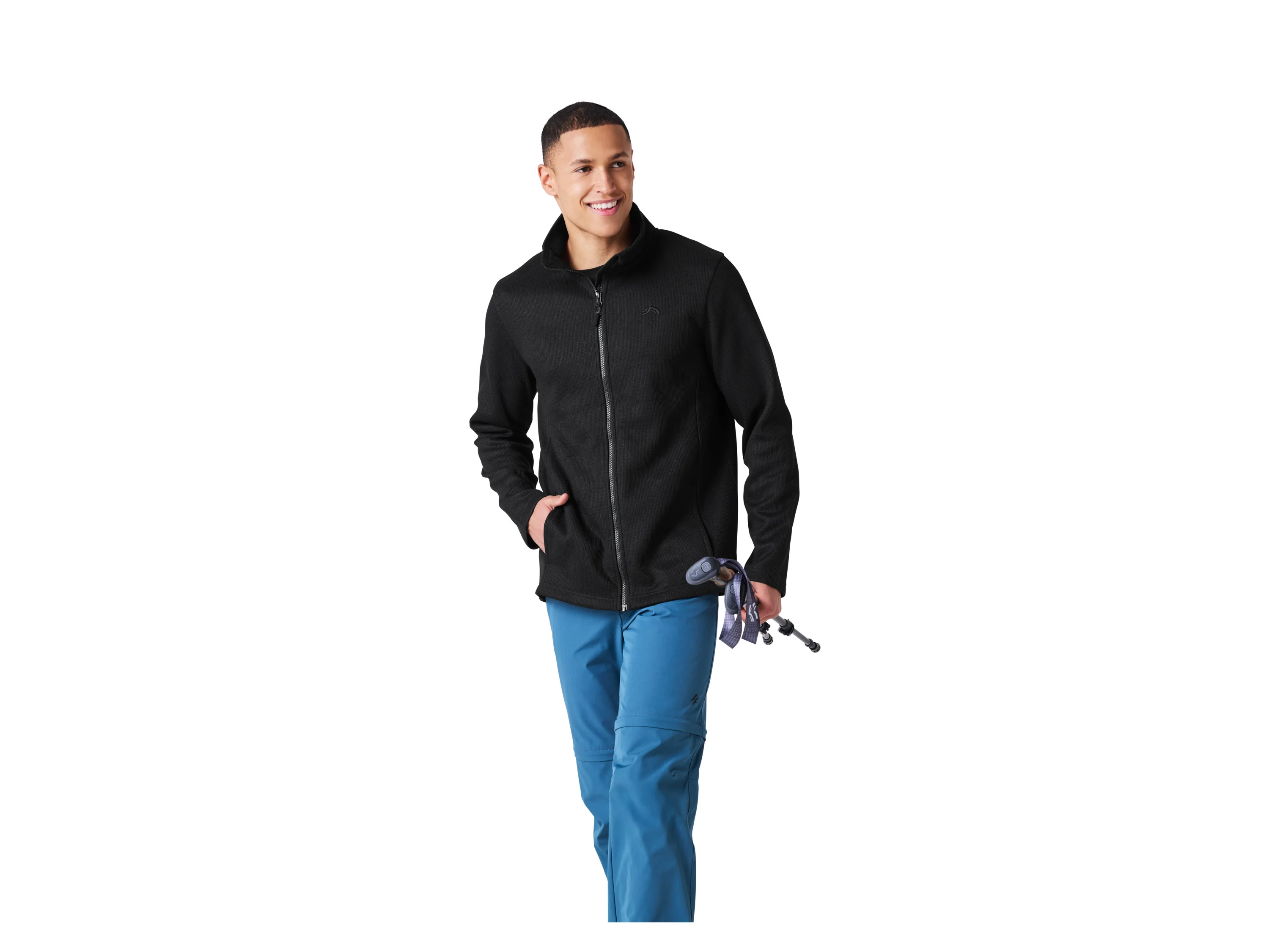 CRIVIT Herren Strickfleecejacke (Schwarz, M (48/50)) – Bild 2 von 3