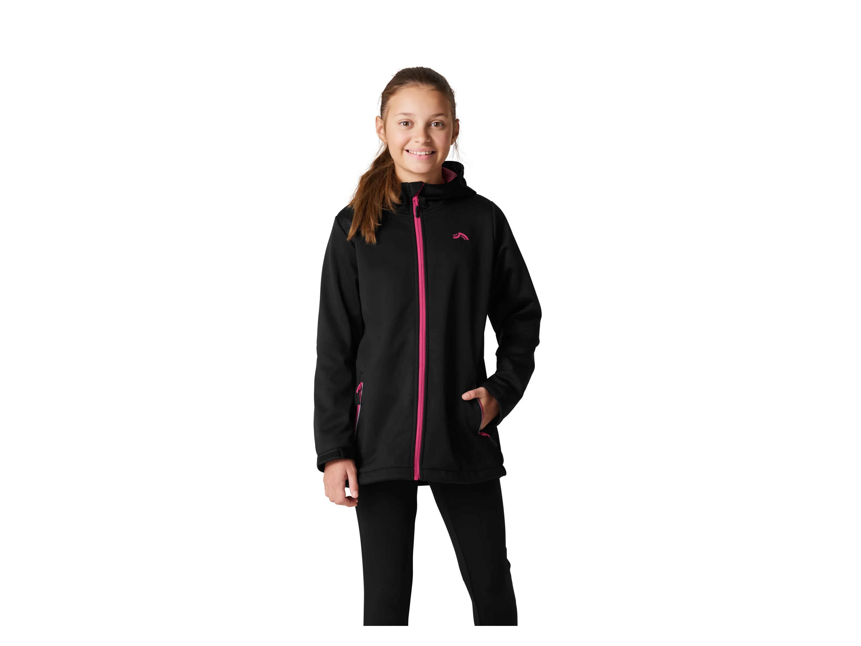 CRIVIT Kinder Softshelljacke (Schwarz, 158/164) – Bild 2 von 4