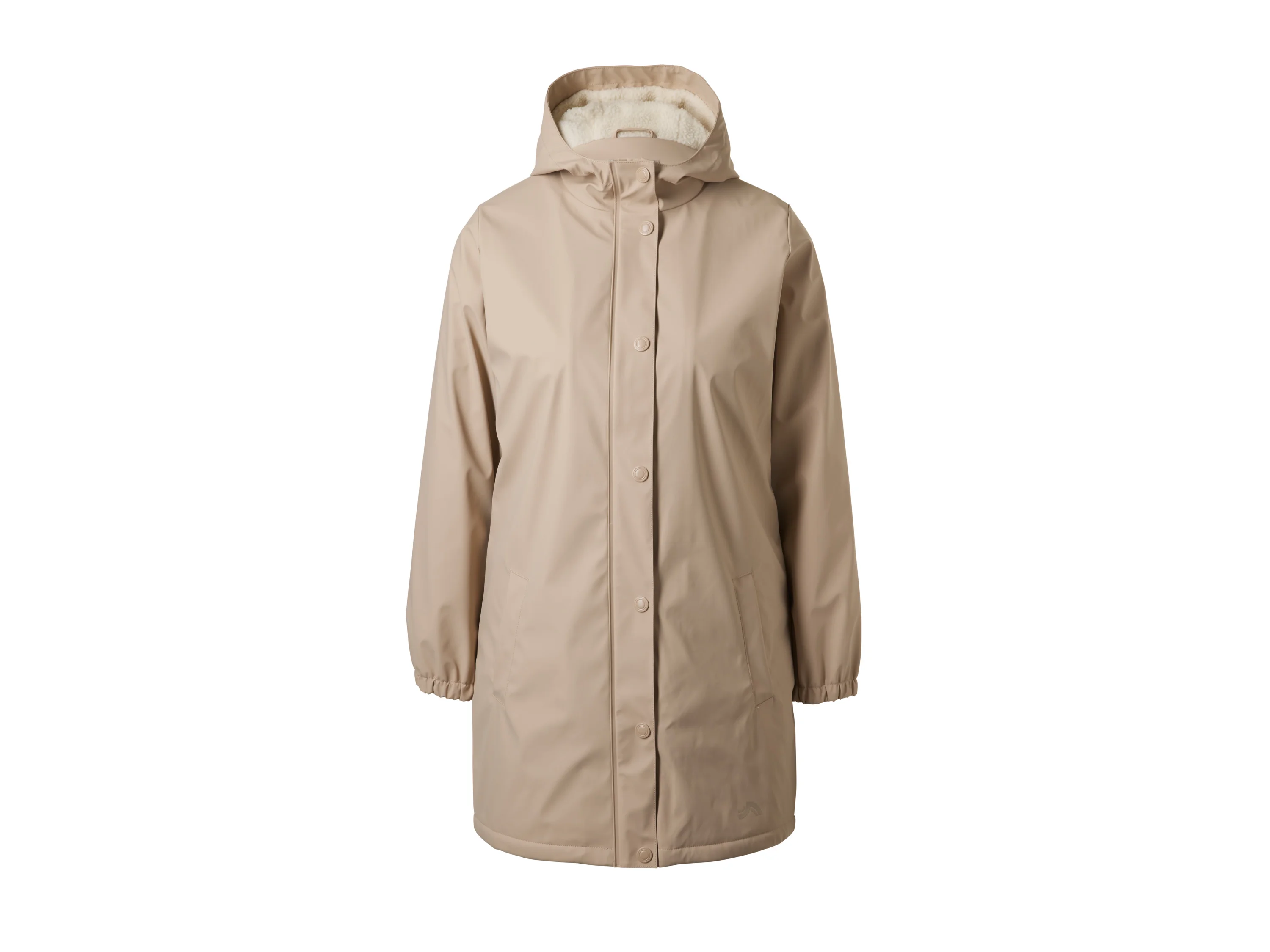 CRIVIT Kinder Thermo-Regenjacke, mit Teddyfutter (Beige, 122/128) – Bild 4 von 4