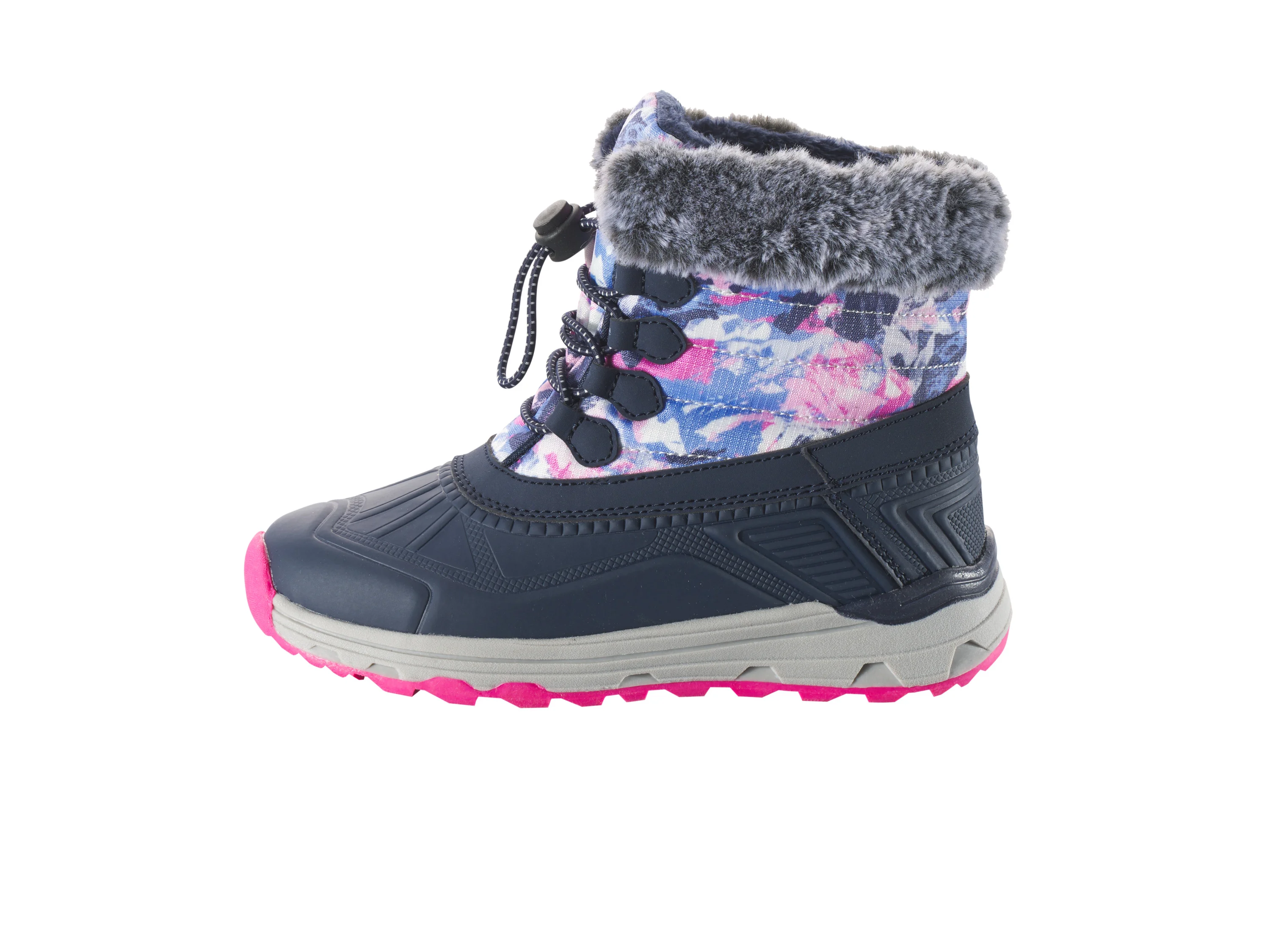 CRIVIT Kinder Winterstiefel (navy/pink, 34) – Bild 3 von 4