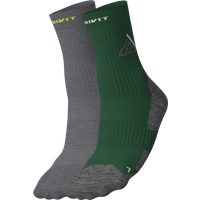 CRIVIT Premium-Outdoorsocken, 2 Paar (Grün/Grau, 41/42)