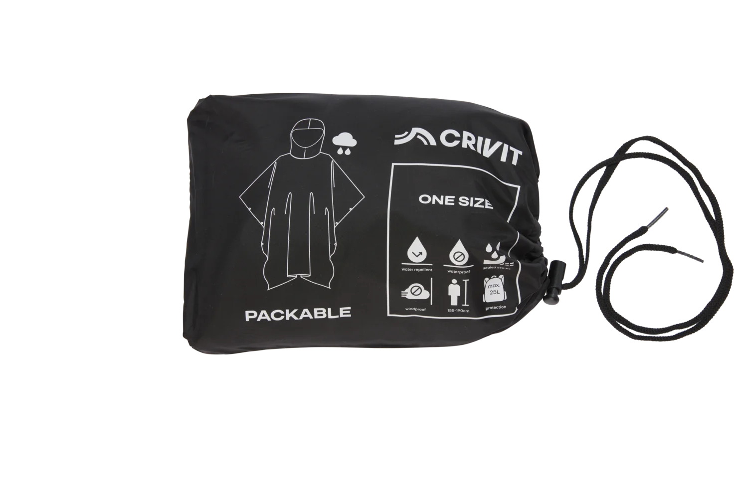 CRIVIT Regenponcho (Schwarz) – Bild 4 von 4