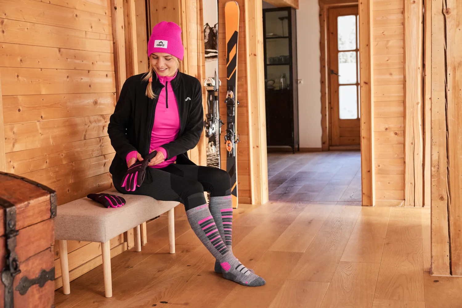 CRIVIT Strickmütze (Pink, L/XL) – Bild 2 von 3