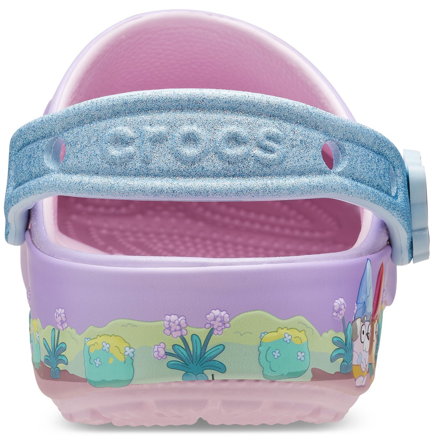 Crocs Bluey Multi Pink Classic Clog Strandschuh, Sommerschuh, Hausschuh mit süßen Tiermotiven – Bild 5 von 5