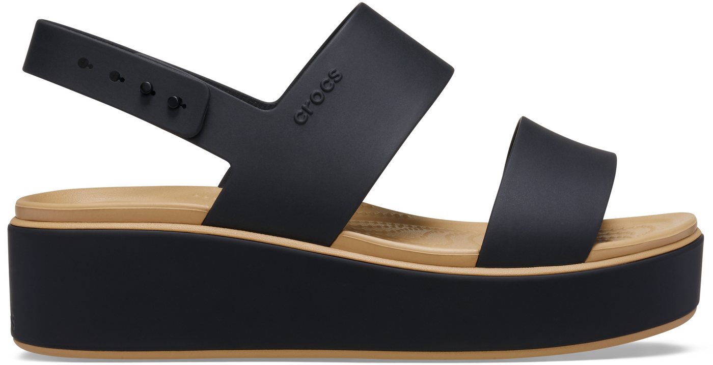 Crocs Brooklyn Matte Wrap Low Wedge Plateausandale Sommerschuh, Sandalette, Riemchensandale mit Softfußbett – Bild 4 von 5